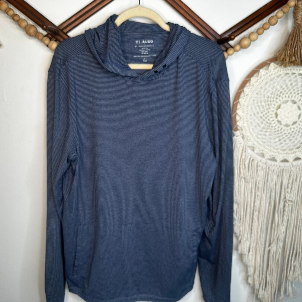 01.ALGO Quick Dry UV SPF 40 Striped Hooded Top